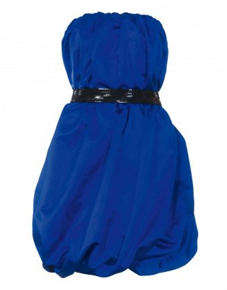 Modré balónové šaty