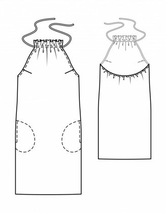 Letní šaty s vázáním za krk