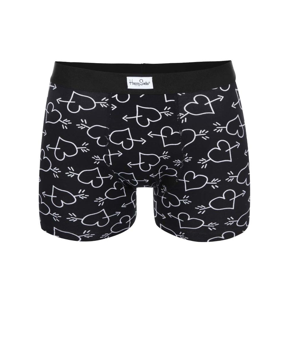Černé vzorované boxerky se vzorem Happy Socks Arrow & Heart, 549 Kč