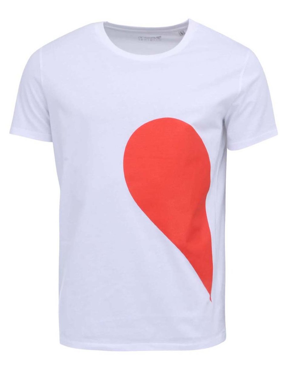 Bílé pánské triko ZOOT Originál Jeho strana srdce, 399 Kč
