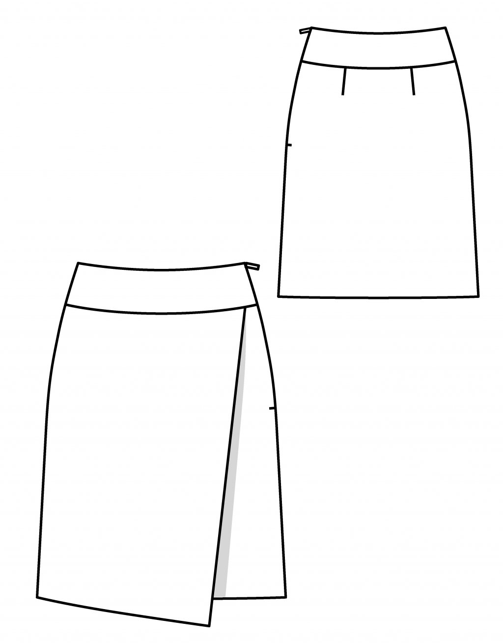Выкройки ассиметричных юбок