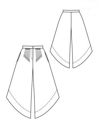 Originální kalhotová sukně