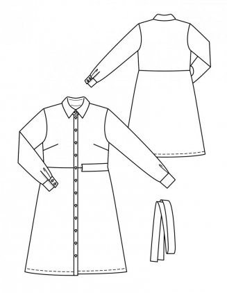 Košilové šaty s áčkovou sukní
